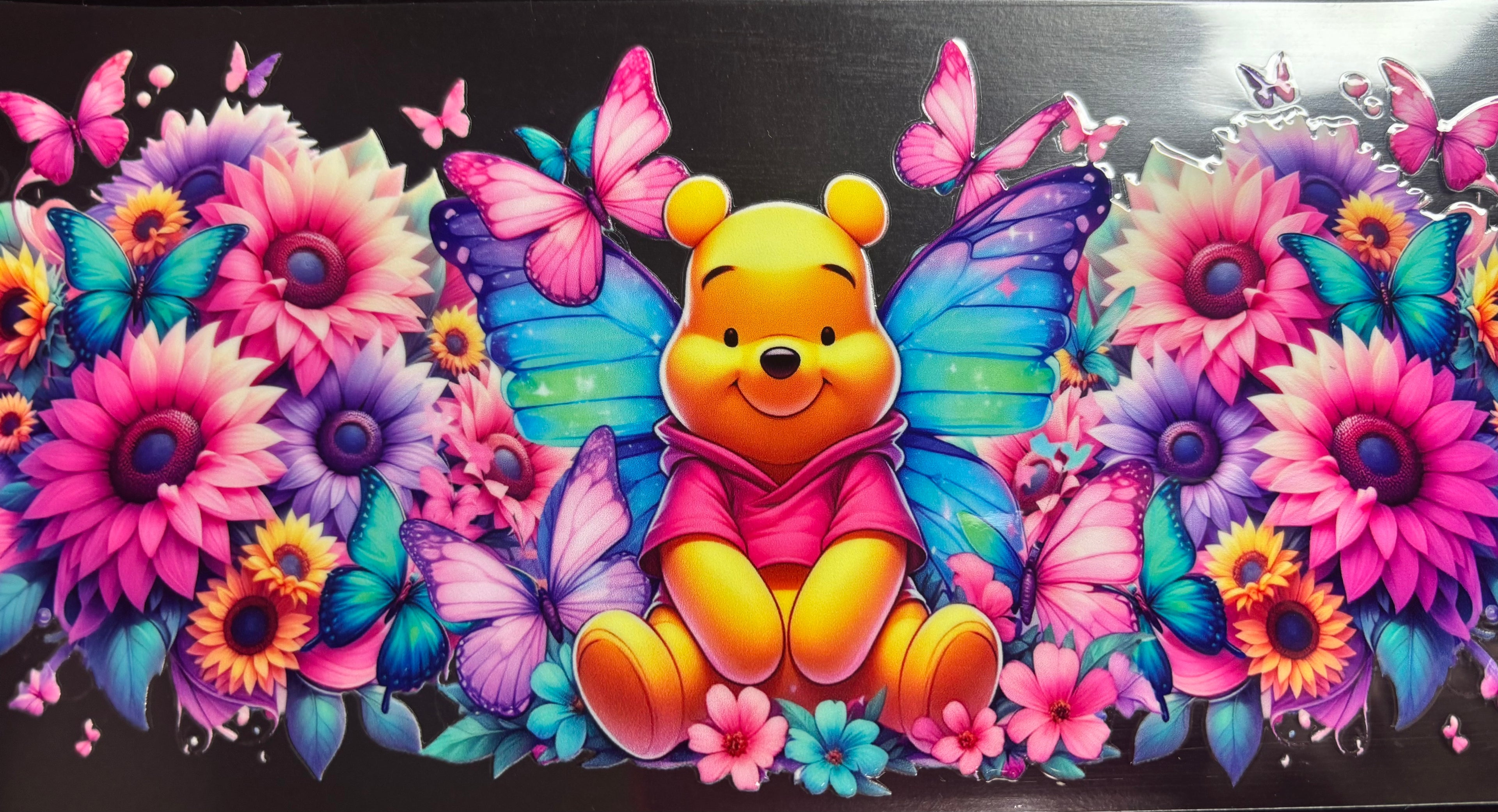 16 Oz Butterfly Pooh Cup Wrap