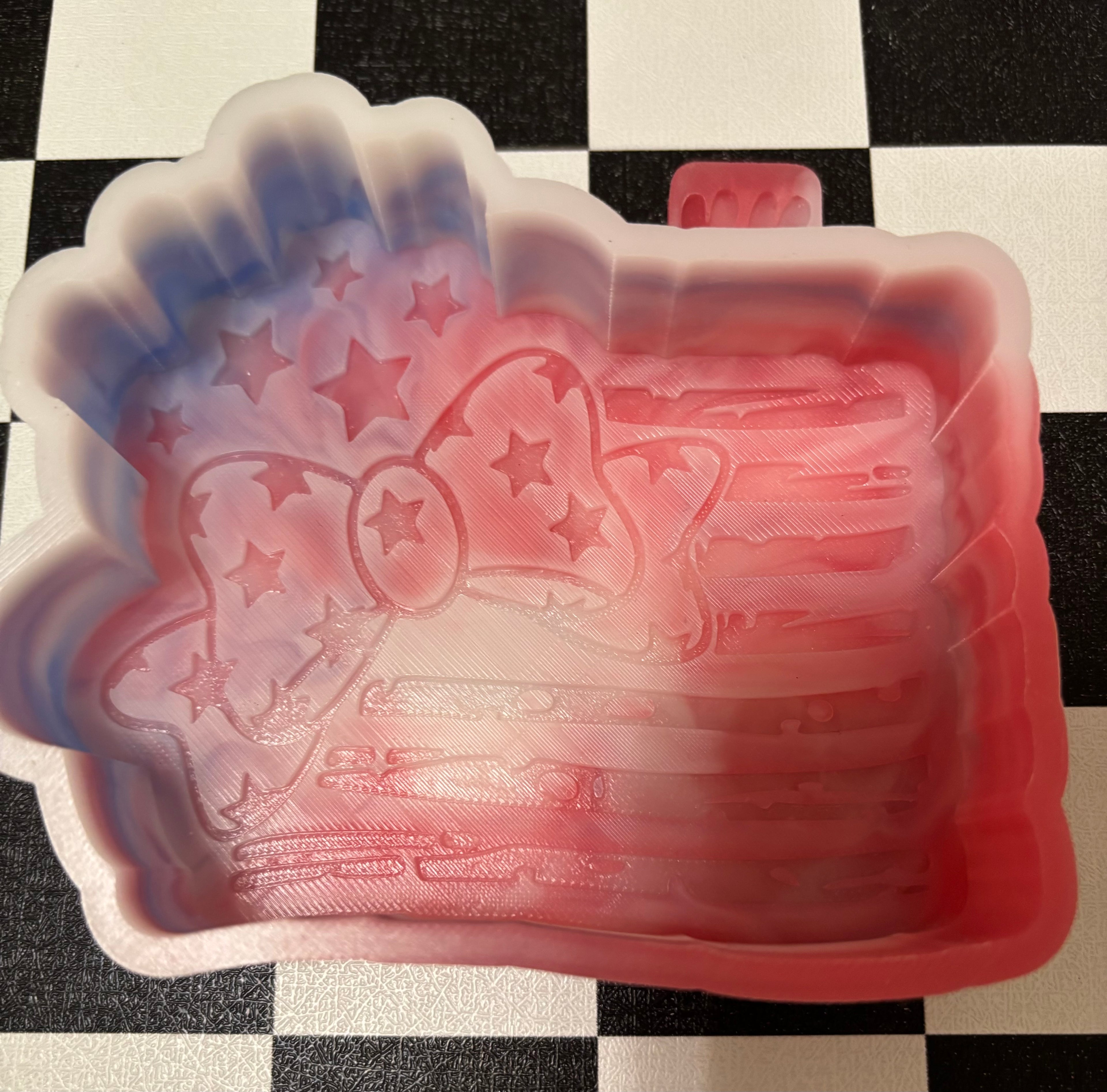 Custom Bow On Flag Freshie Mold