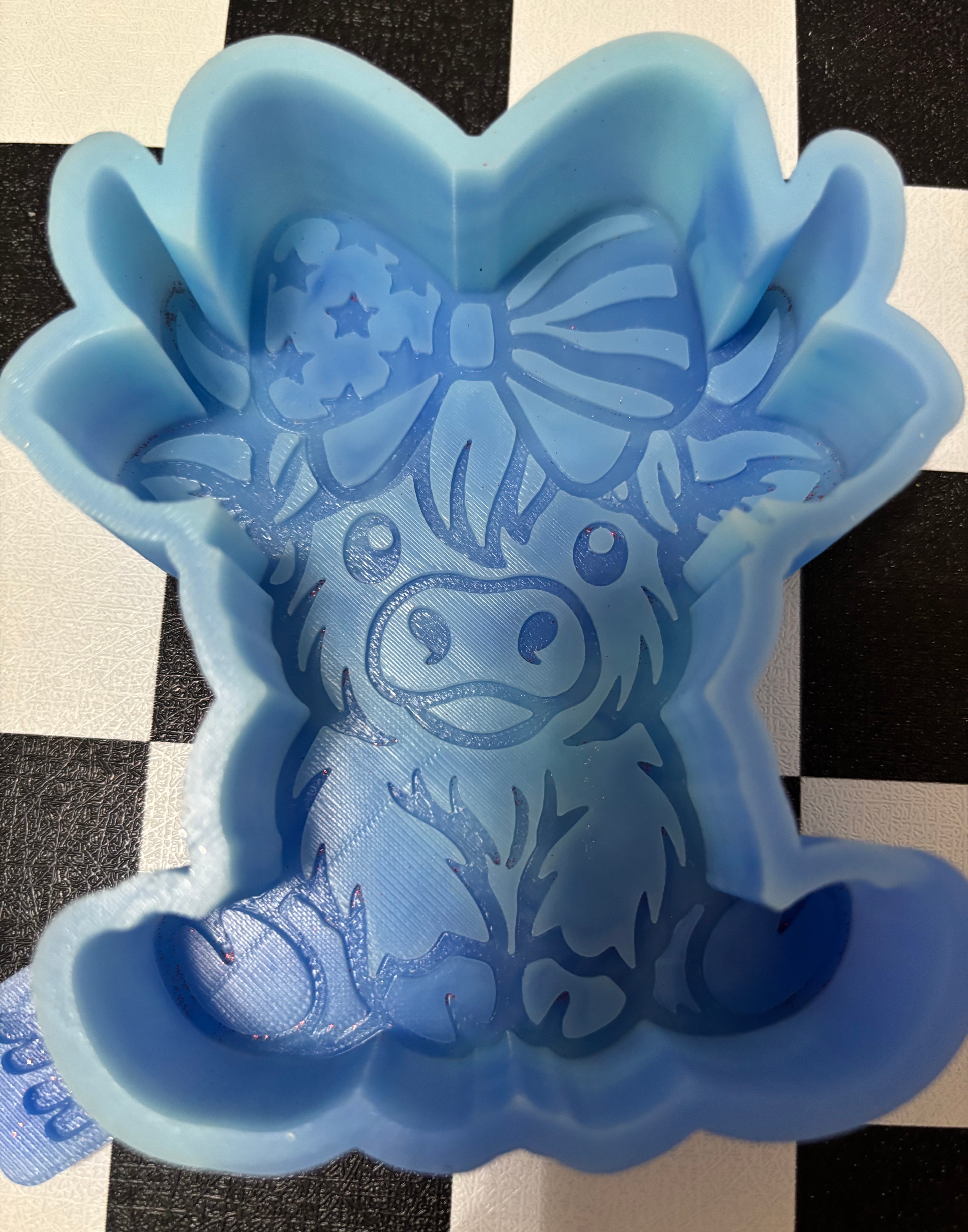 Custom Patriotic Cow Freshie Mold