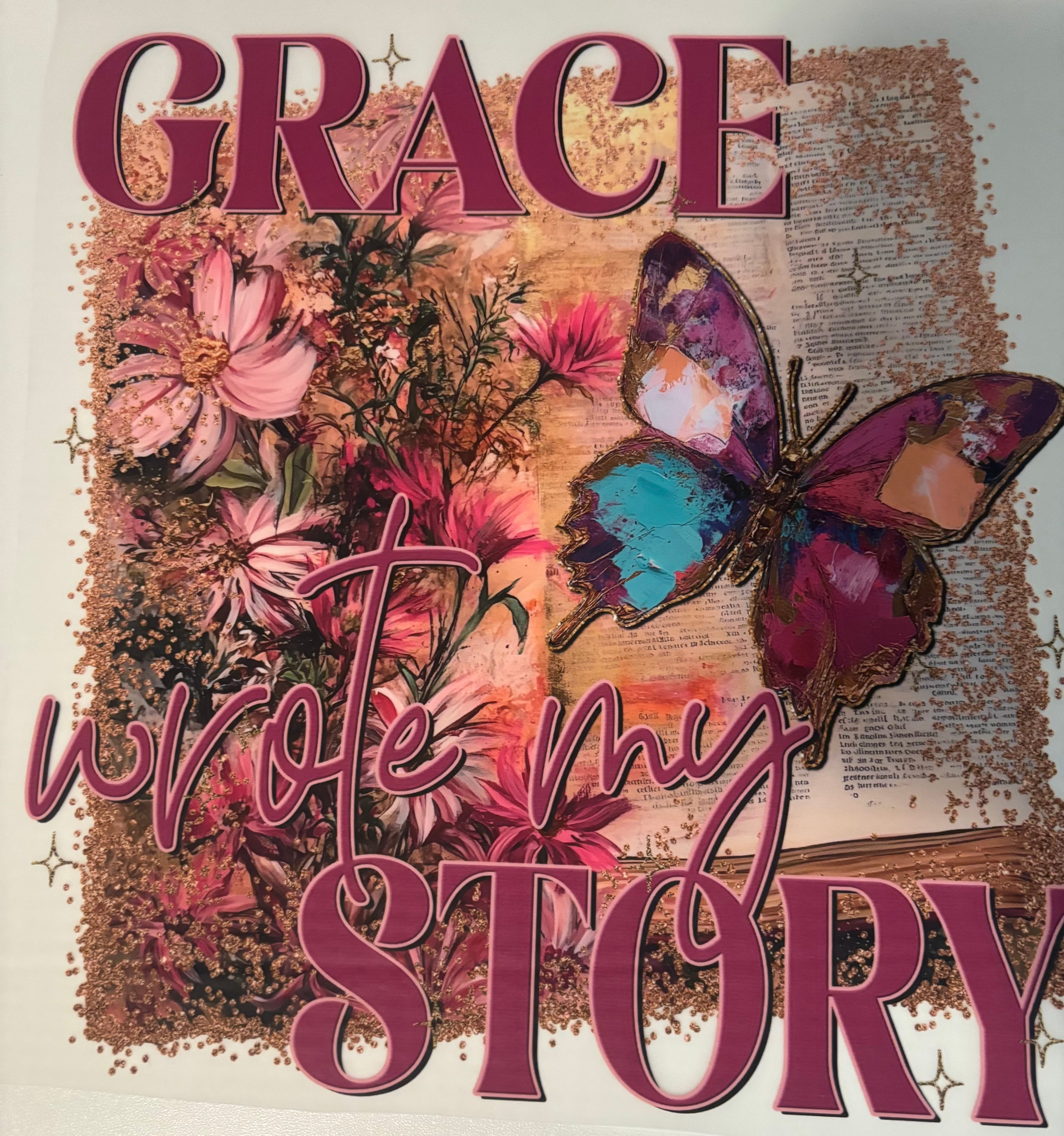 Grace wrote my story tee design