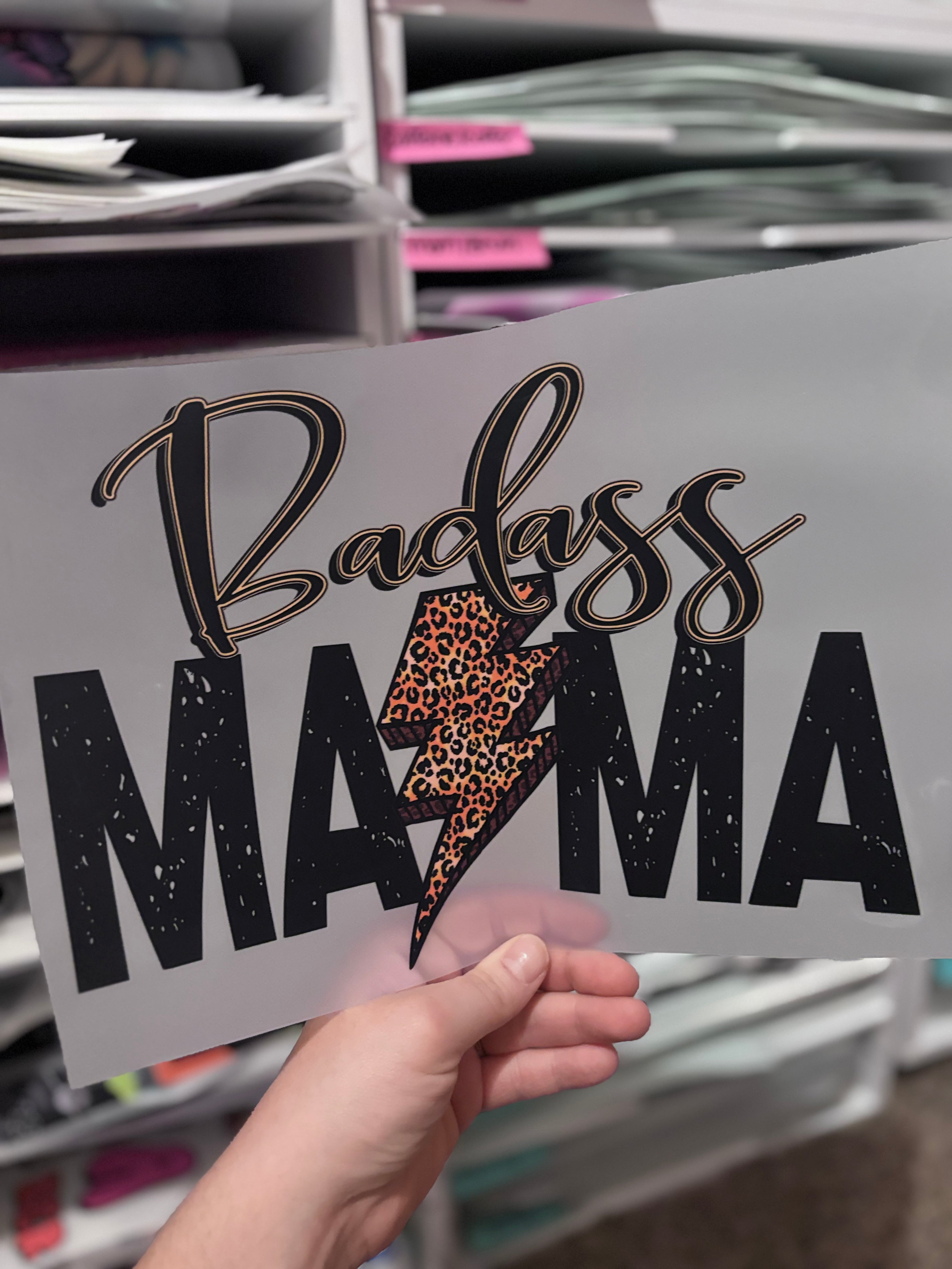 Badass Mama cheetah bolt