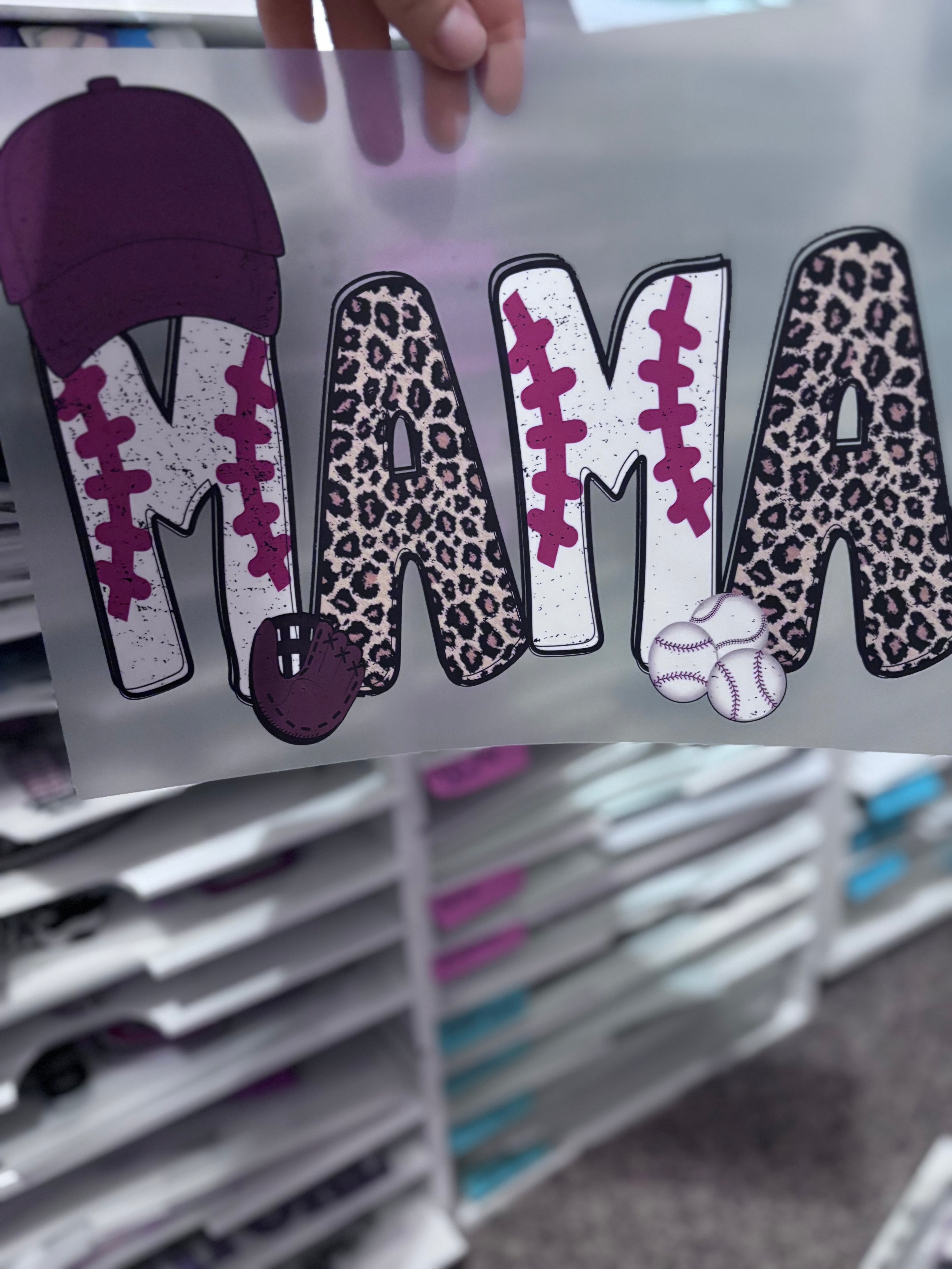 Mama with hat baseball