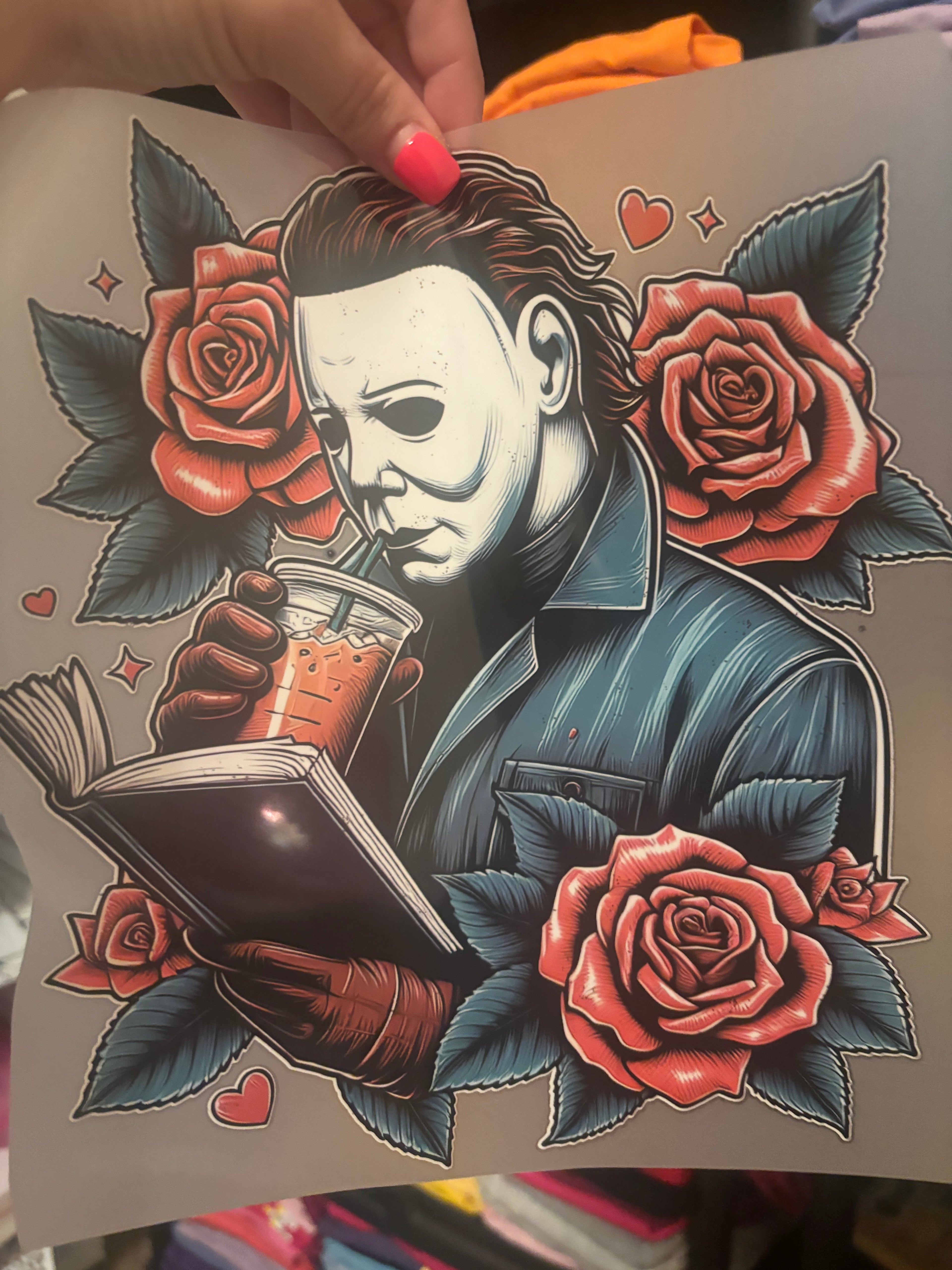 Book/Coffee white mask