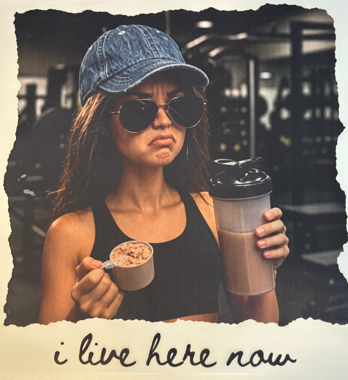 Barbie I Live here Now Gym Tee Design