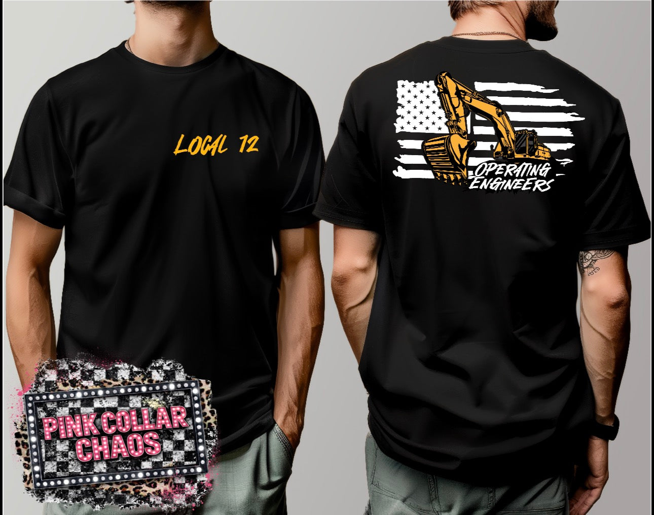 Operating engineer flag excavator tee!