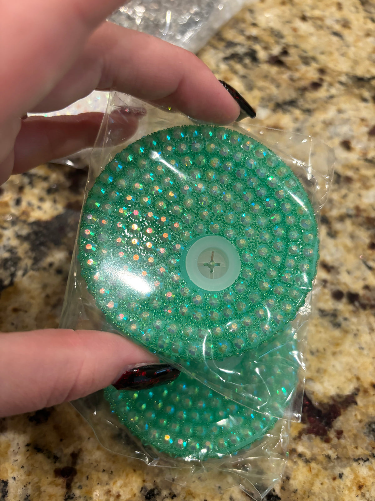 16/20 dark green bling lid