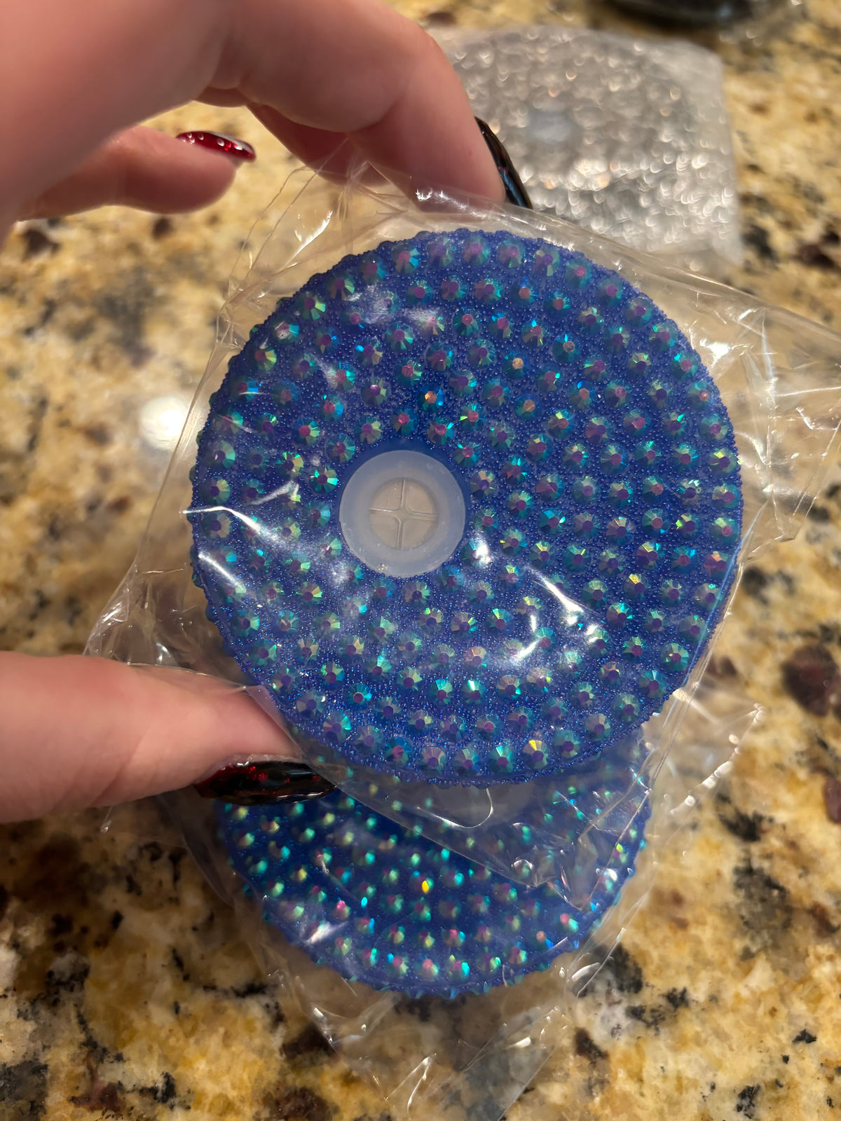 16/20 oz Royal blue bling lid