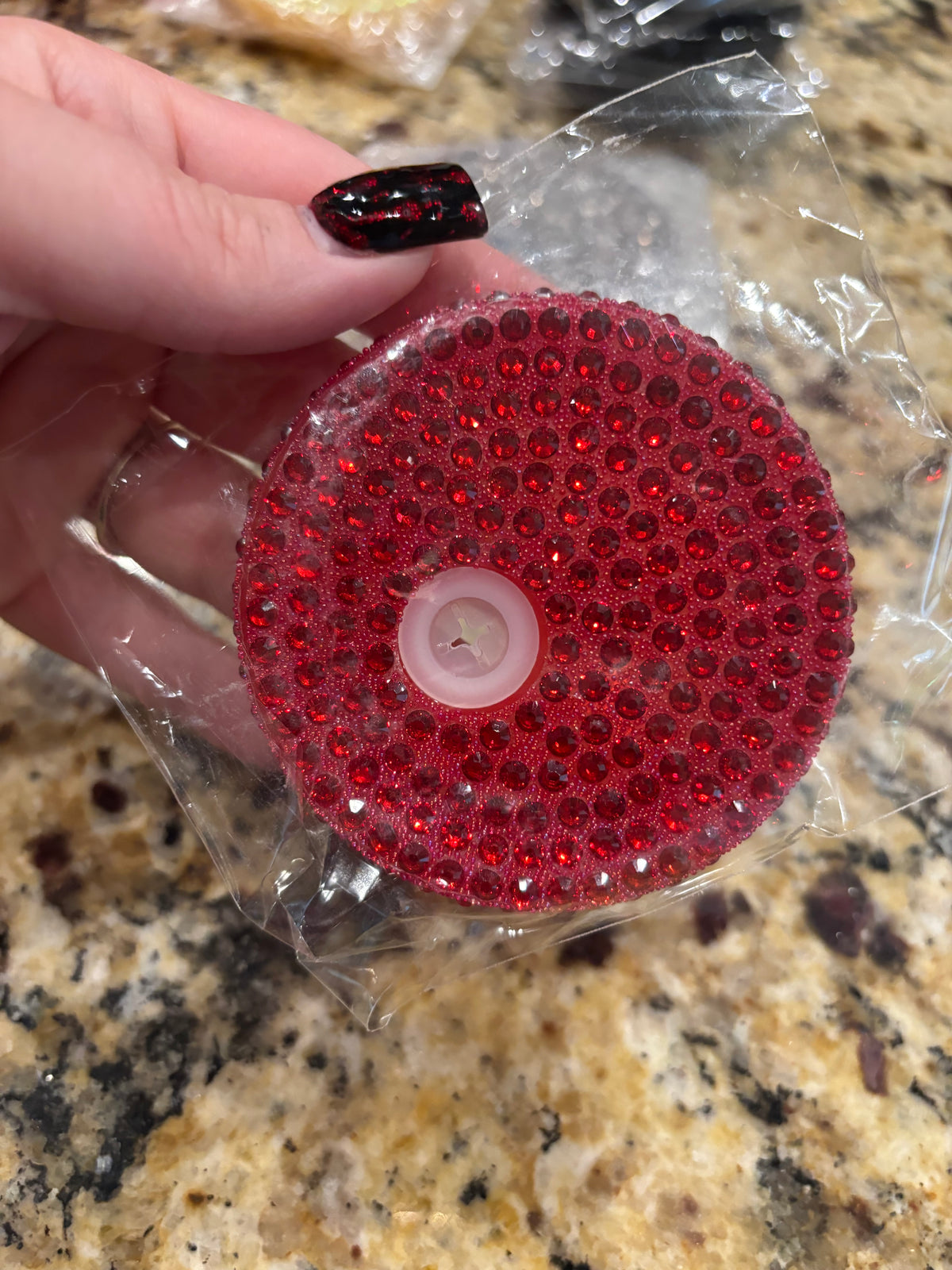 16/20 oz red bling lid