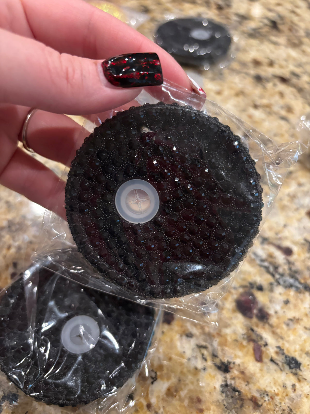 16/20 oz bling black lid