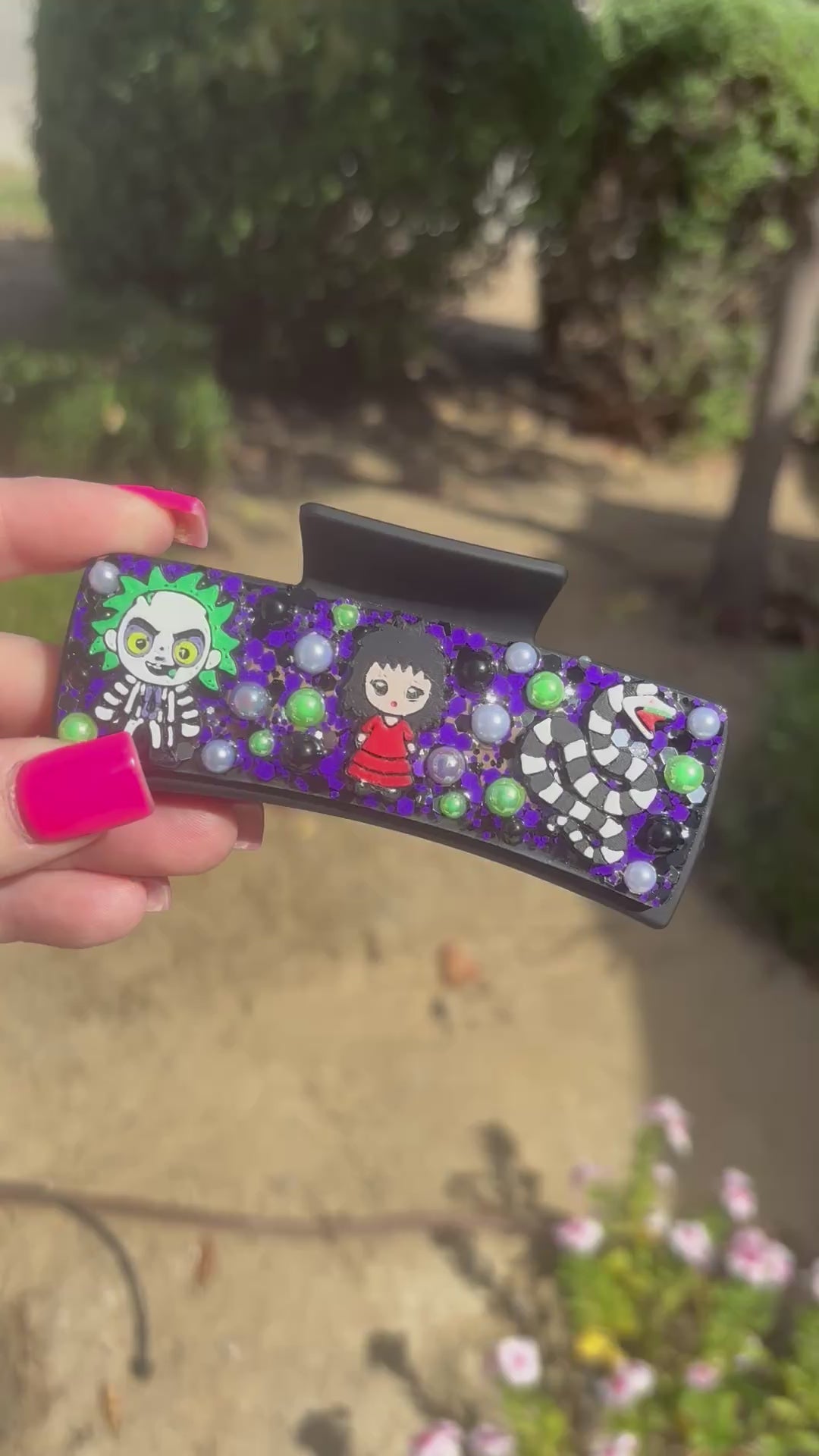 Beetlejuice hair clip